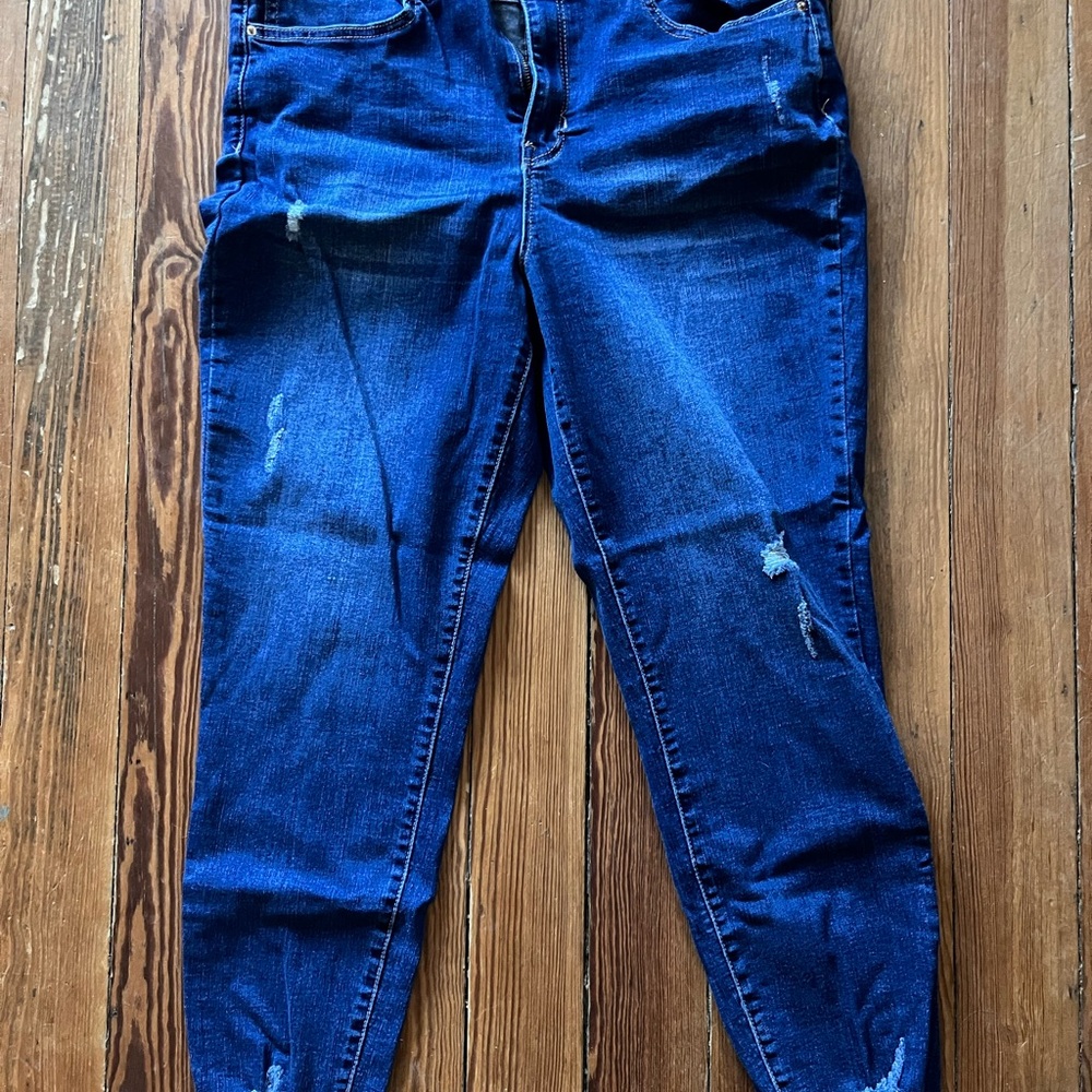 Nicole Miller Ankle Jeans with Distressed Details